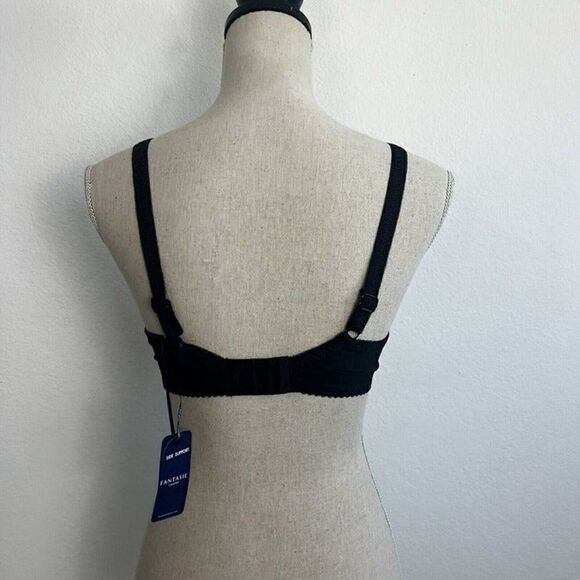 Fantasie BLACK Alex Underwire with Side Support Bra Size 32DD Lace Coquette NWT - Picture 3 of 12